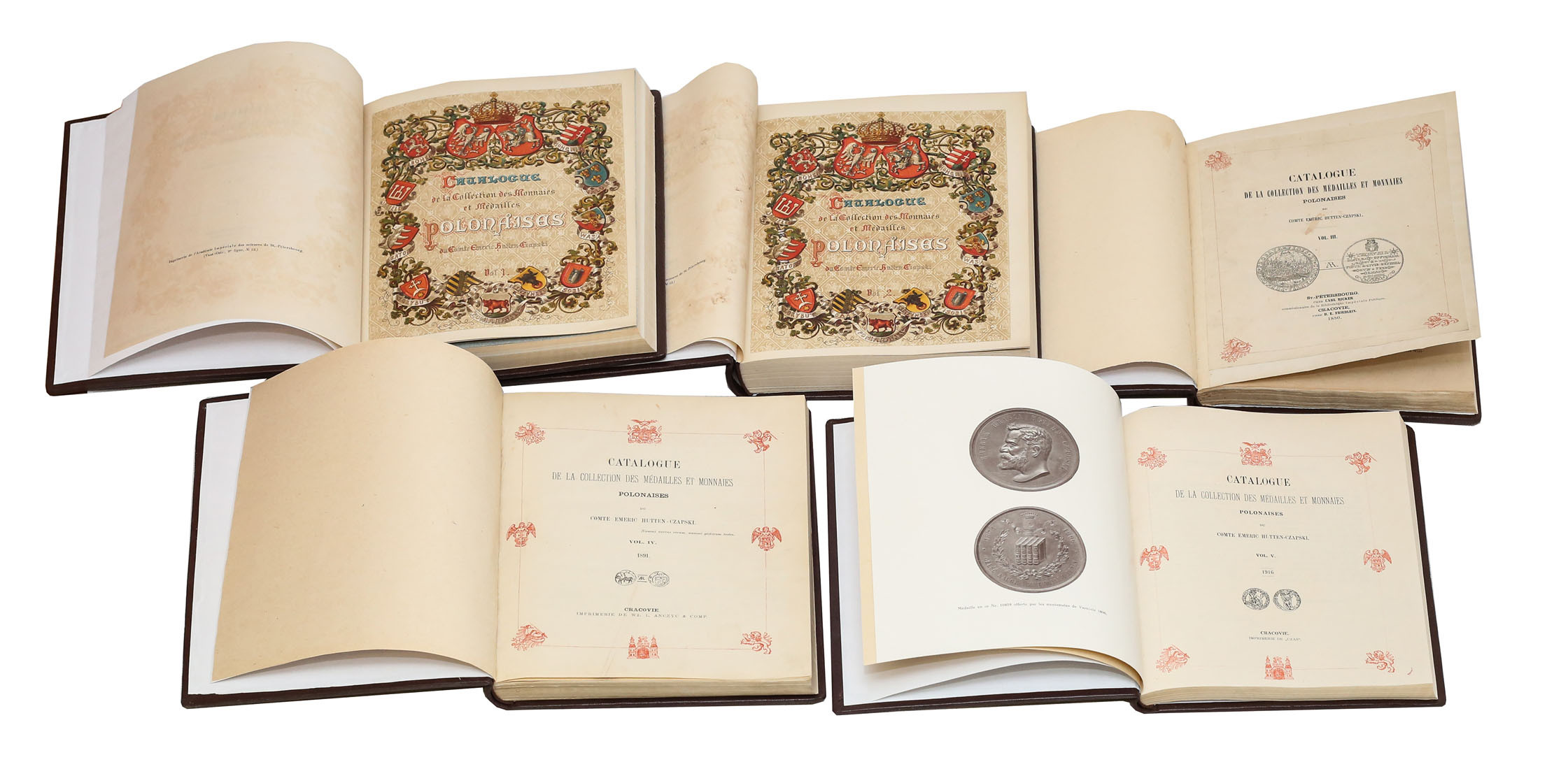Czapski-Hutten Emeryk „Catalogue de la collection des medailles et monnaies polonaises du comte” Tom I - V